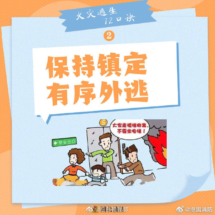 【火災(zāi)逃生怎么辦？牢記“72字”消防口訣】