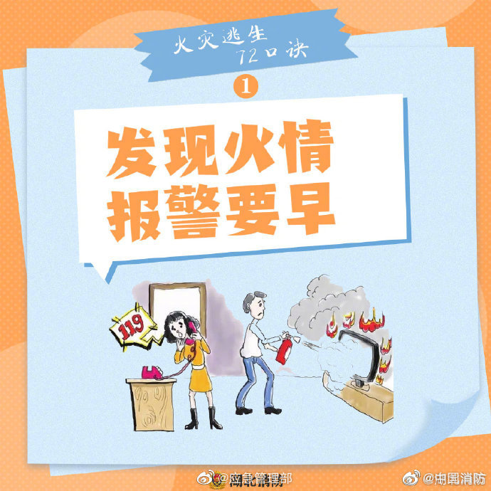 【火災(zāi)逃生怎么辦？牢記“72字”消防口訣】